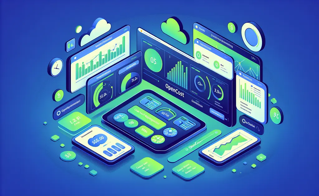 OpenCost Kubernetes dashboard mostrando análisis de costos en tiempo real